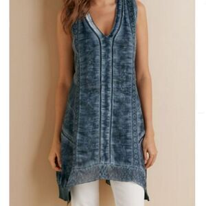 Soft Surroundings Ocean Fade Teal Tunic (PM)